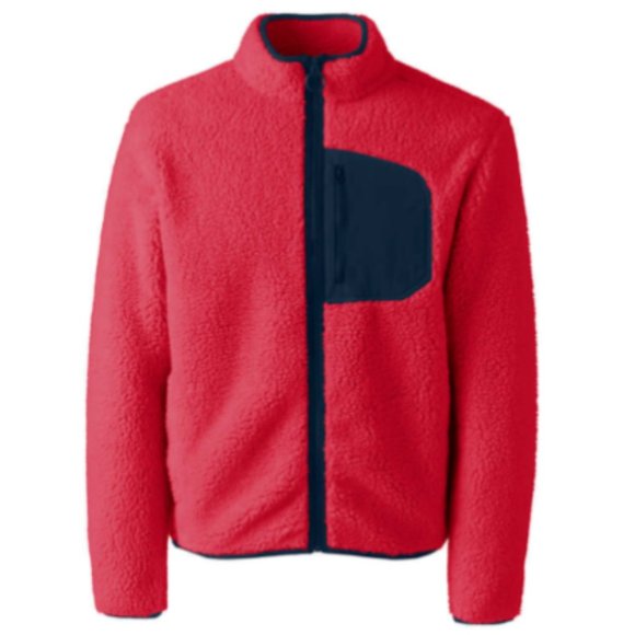Lands' End Other - Lands' End Sherpa Fleece Jacket Classic Red Sz XL
